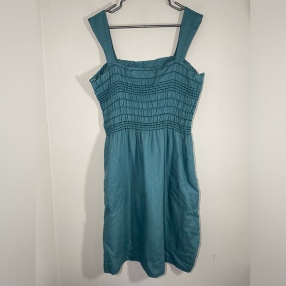 Anthropologie Maeve Carlie Blue Smocked Dress size XS - Picture 4 of 10
